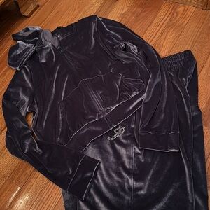 Victoria’s Secret PINK Velvet Hoodie with Rhinestone Detail